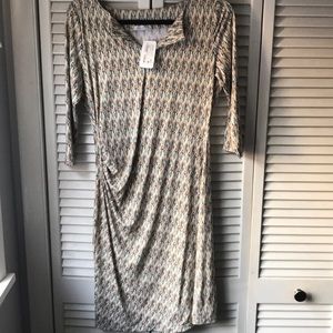 Skylar Wie 3/4 sleeve rushed dress